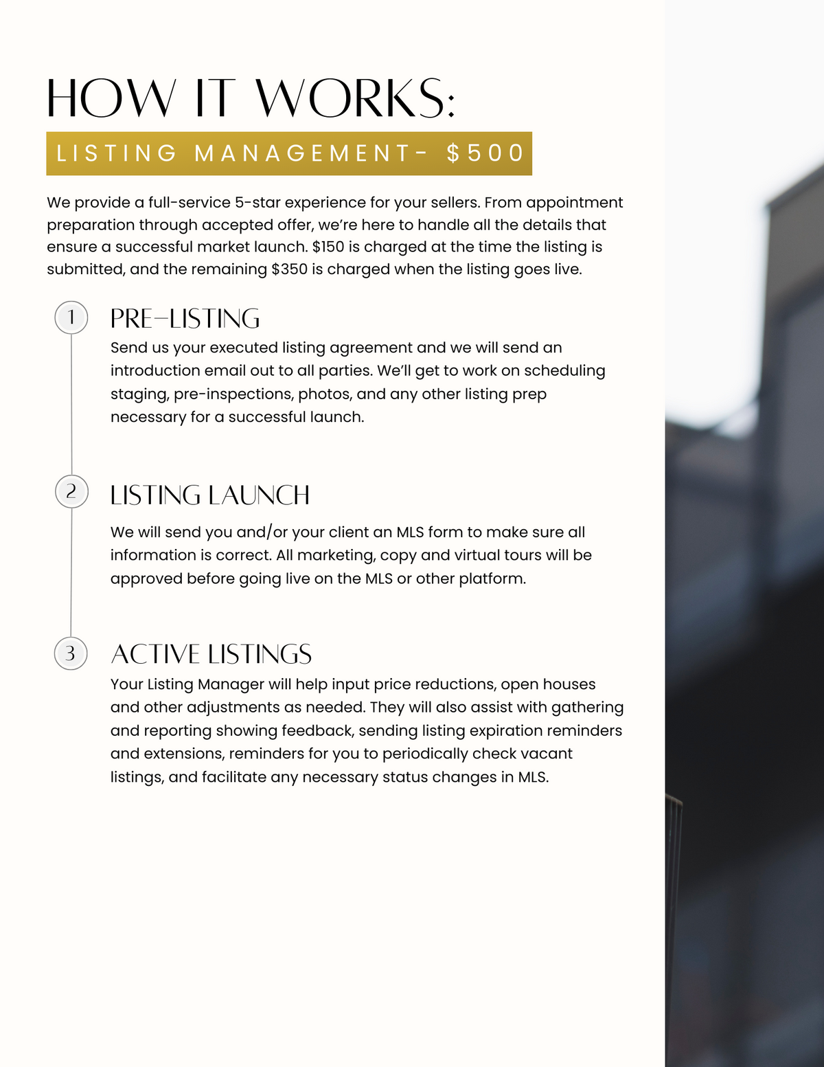 Listing Input
